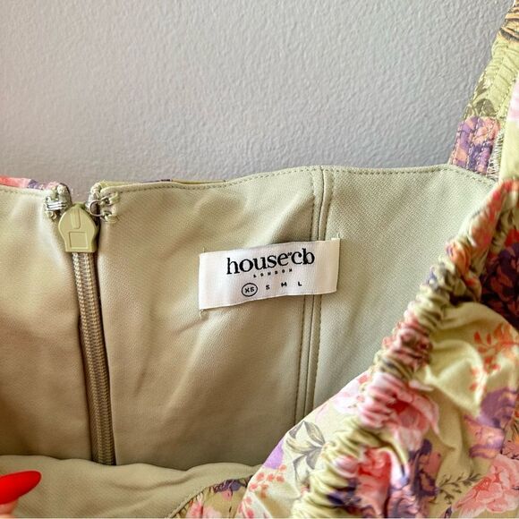 House Of CB 'Tallulah' Peony Print Puff Sleeve Midi Sundress - Picture 7 of 9